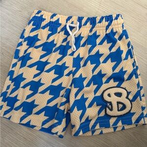 Stylish Blue and Cream Kids Shorts